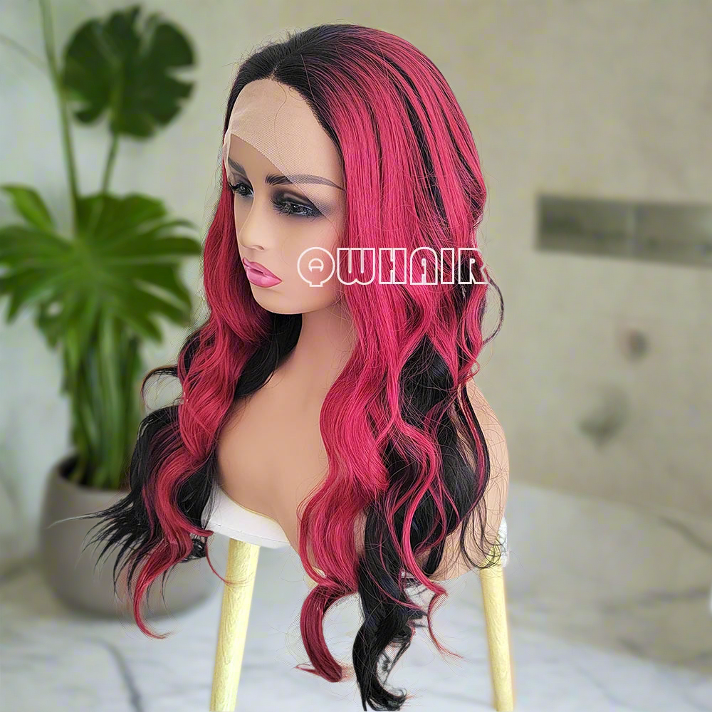 Synthetic Body Wave Heat Resistant Lace Front Wigs