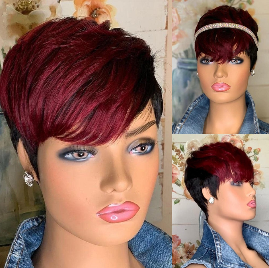 Synthetic Pixie Cut Bob Wig