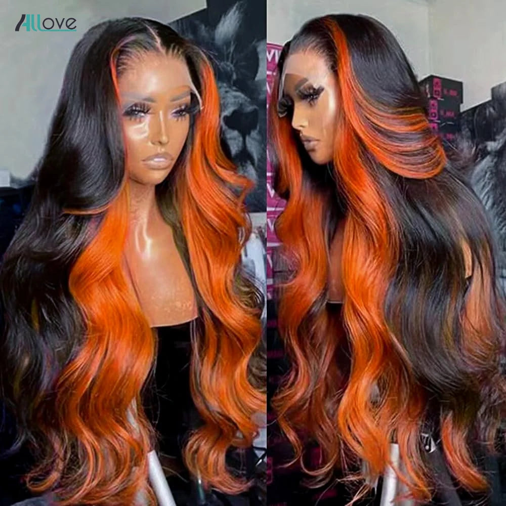 Lace Front Pre-Plucked Ginger Body Wave Brazilian Human Hair Wig