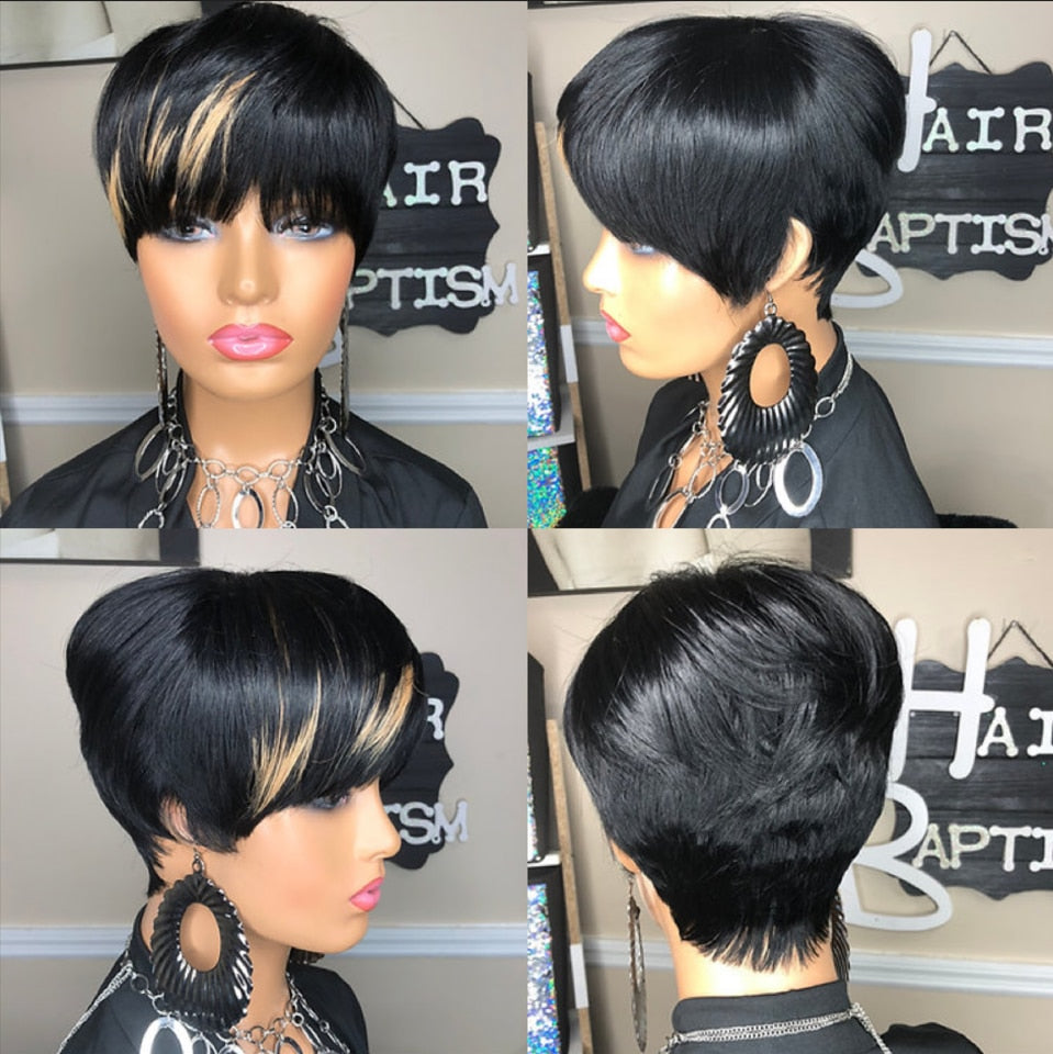 Synthetic Pixie Cut Bob Wig