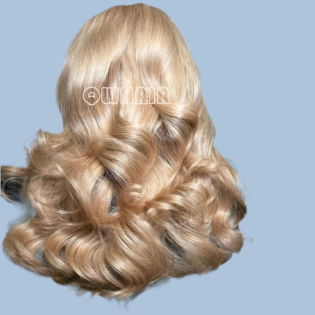 Glueless Synthetic Heat Resistance Lace Front Ash Blonde Wavy Wigs