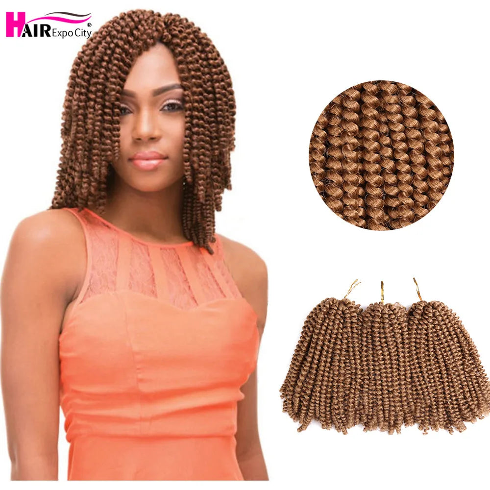 Crochet Hair Synthetic Extensions Spring Twist