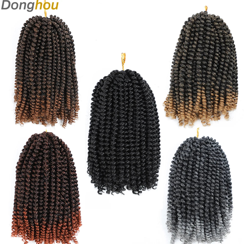 Synthetic Spring Twist Crochet Braids (Bulk)