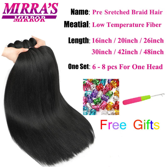 Pre-Stretched Synthetic Yaki Hair Extensions (Bulk)