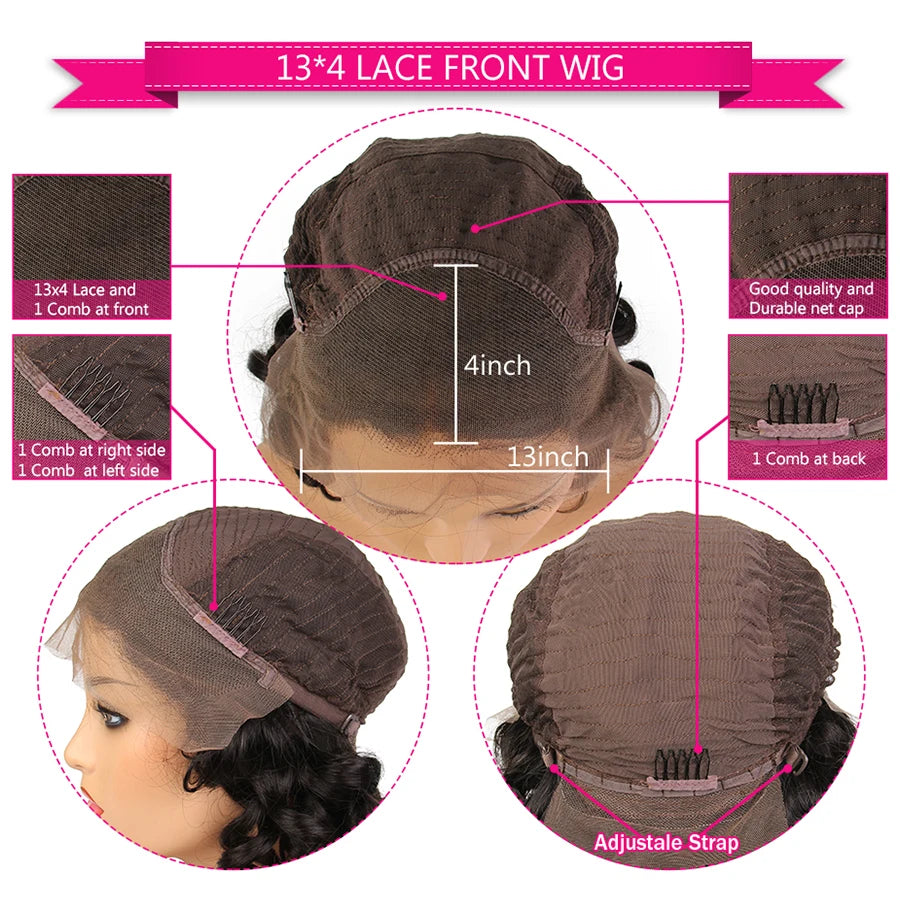 Glueless Lace Front Highlight Red Human Brazilian Remy with Baby  Hair Wigs