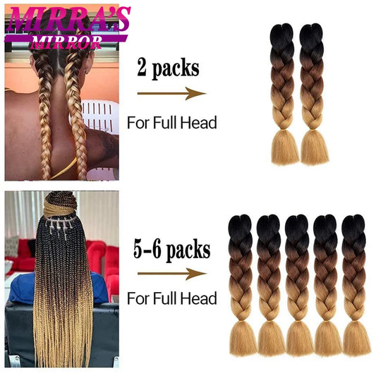 Ombre Synthetic Jumbo Braiding Hair Extensions (Bulk)