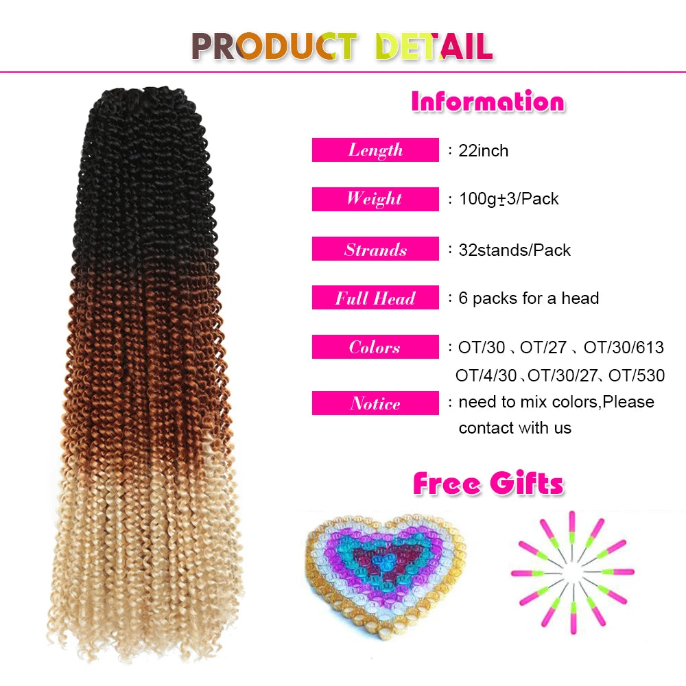 Crochet Hair Extensions Synthetic Passion Twist