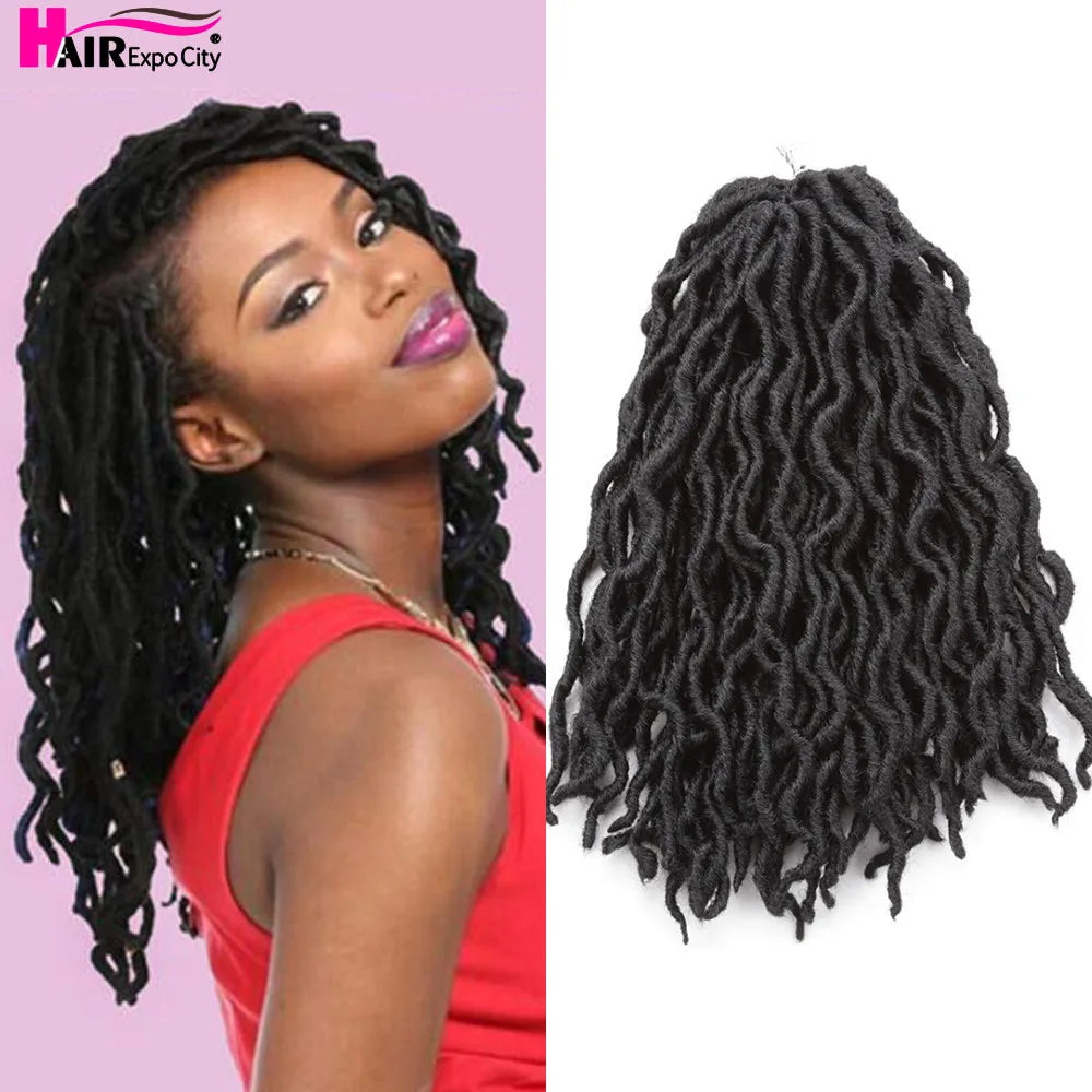 Crochet Hair Synthetic Goddess Faux Locs Wave Hair