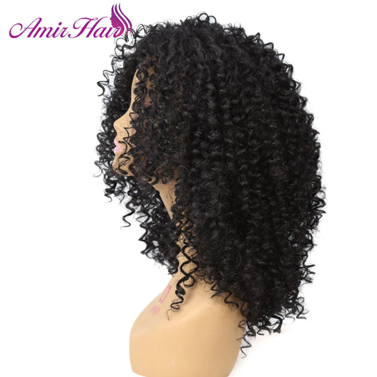 Synthetic Curly With Bangs Wigs