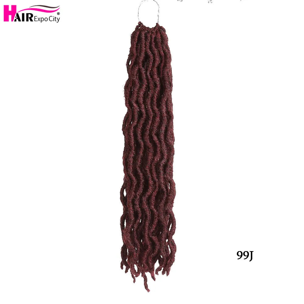 Crochet Goddess Faux Locs Synthetic Wave Hair