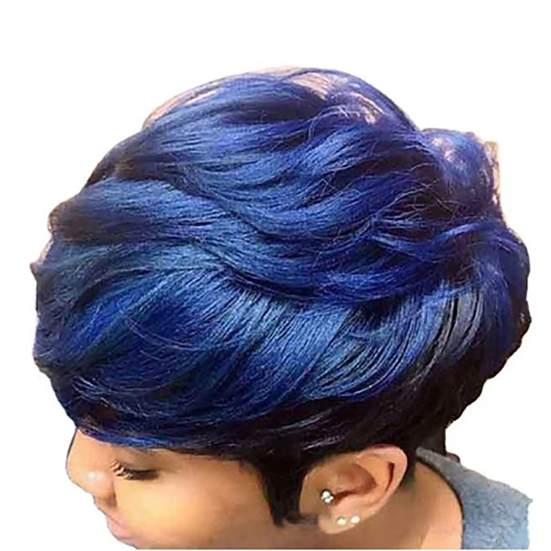 Synthetic Pixie Hair Short Curly Wig