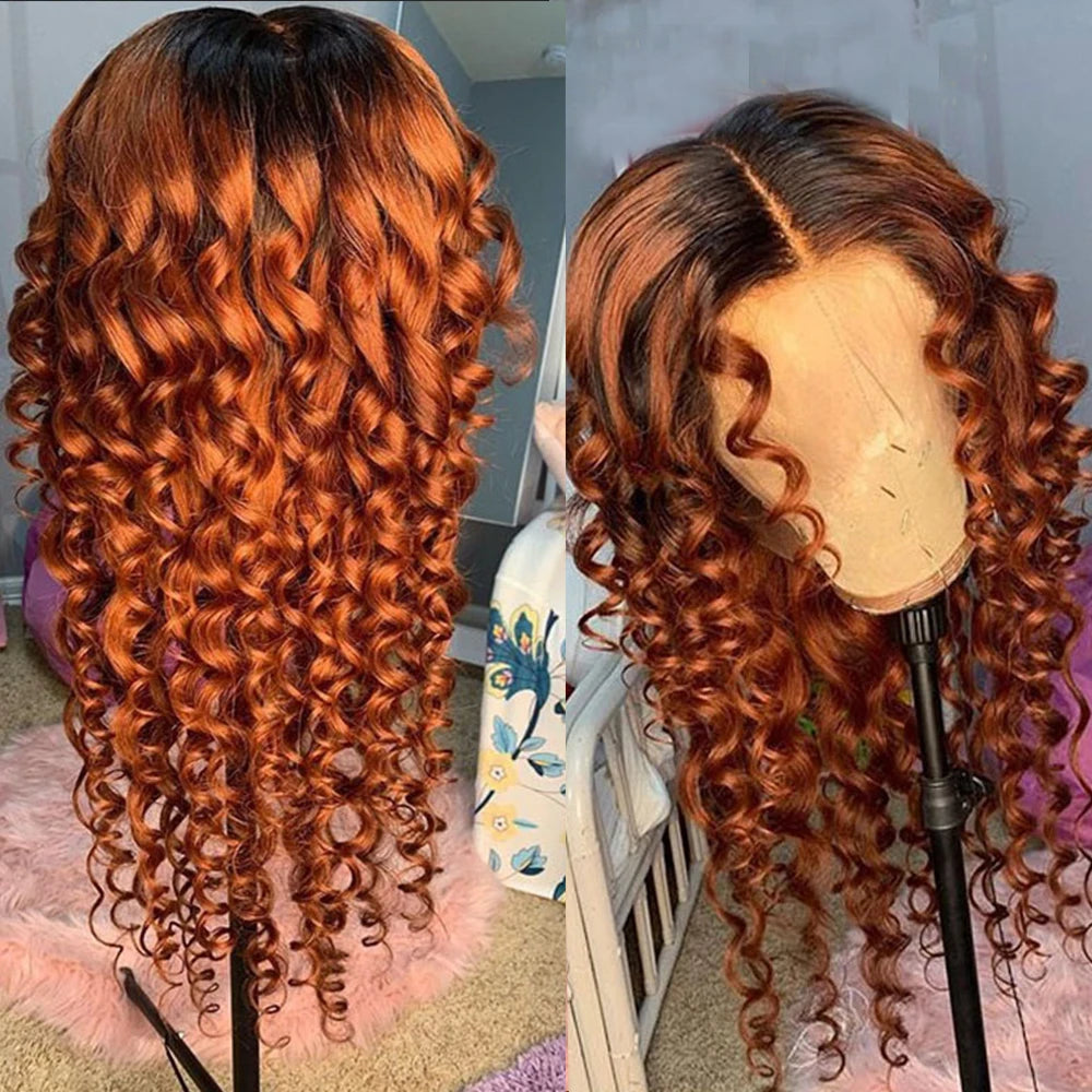 Glueless Lace Front Pre-plucked Loose Deep Wave Brazilian Human Hair Wigs