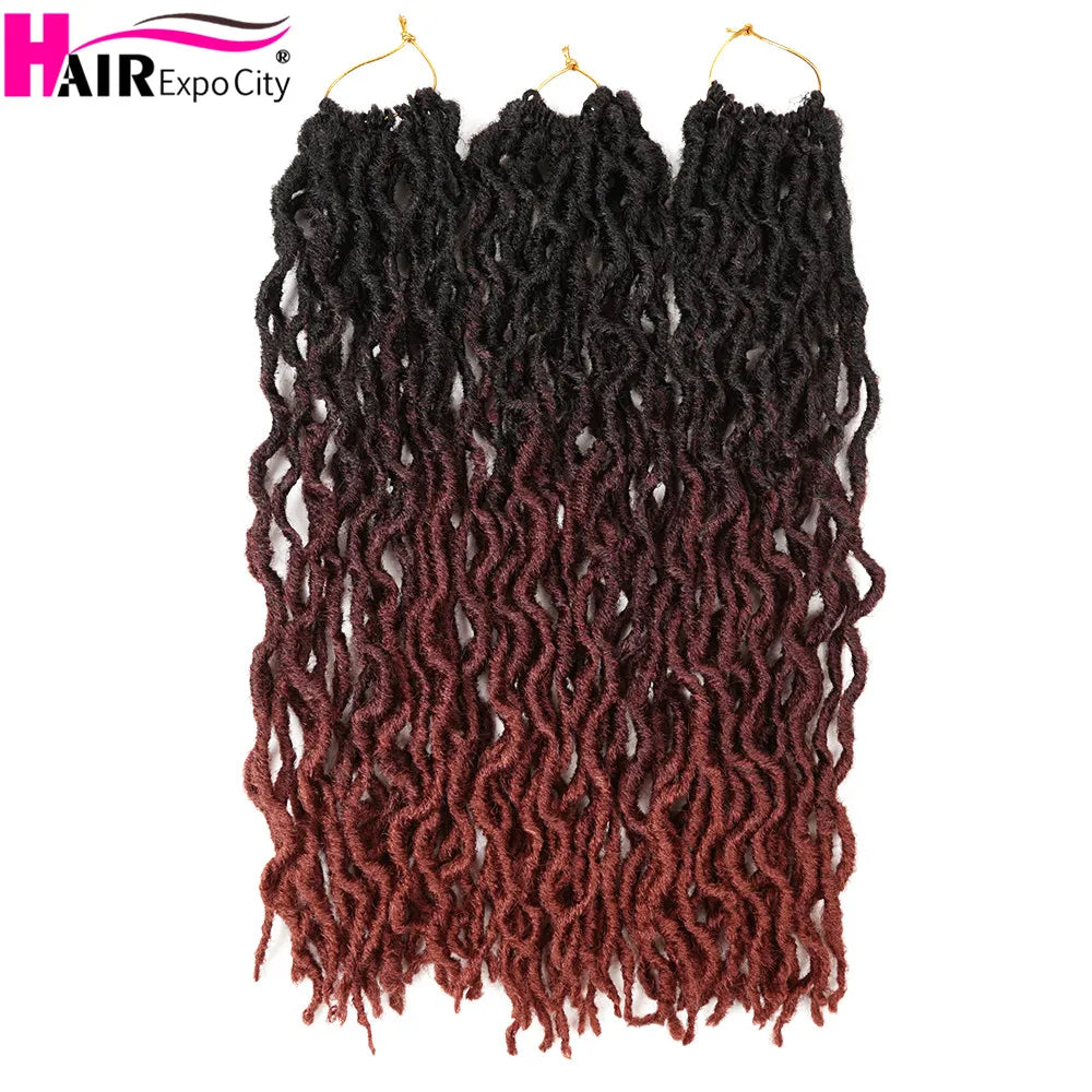 Crochet Goddess Faux Locs Synthetic Wave Hair