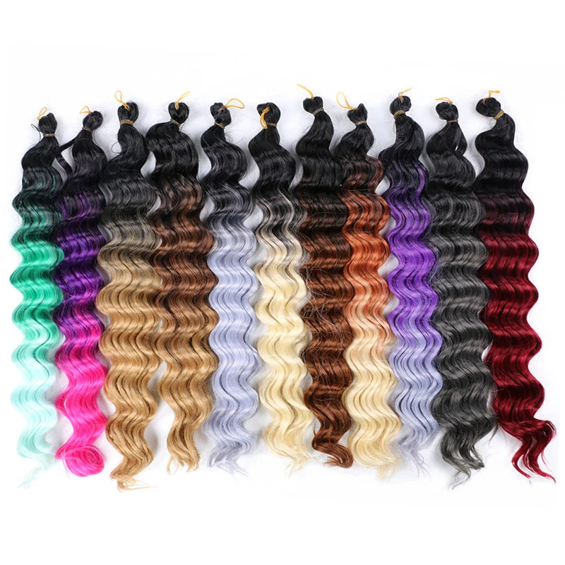 Crochet Natural Synthetic Deep Wave Twist Hair Extensions