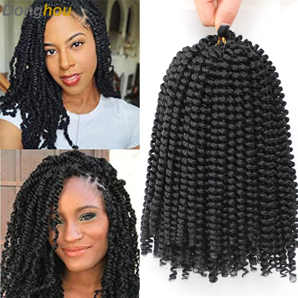 Synthetic Spring Twist Crochet Braids (Bulk)