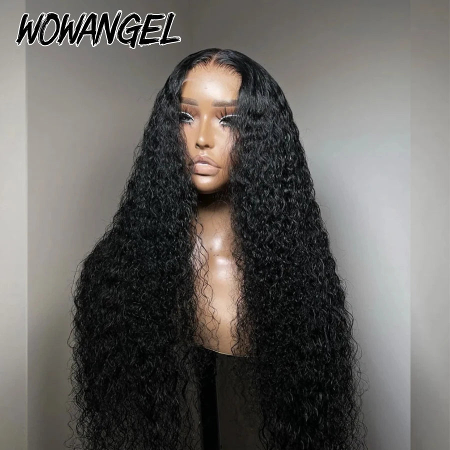 Glueless Lace Closure Water Wave PrePlucked Natural Hairline Human Hair Wig