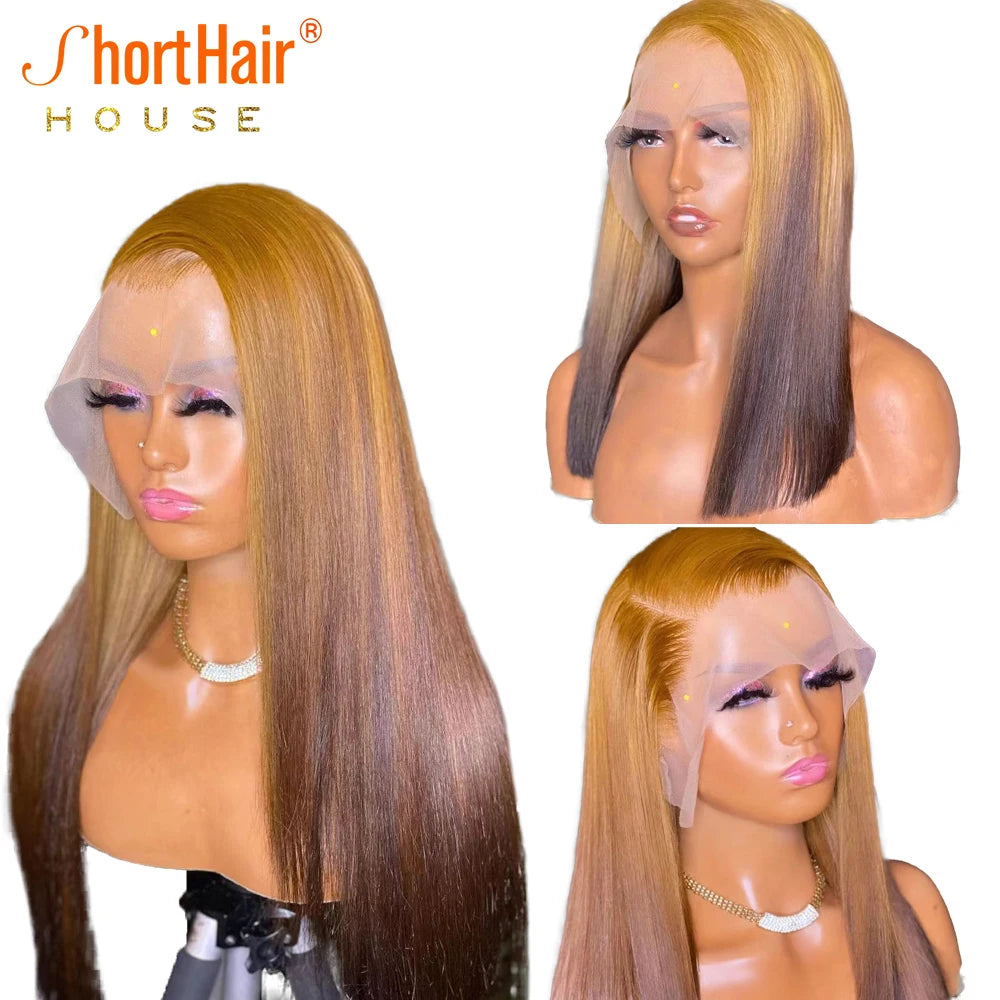 Lace Front Ombre Bone Straight Brazilian Human Hair