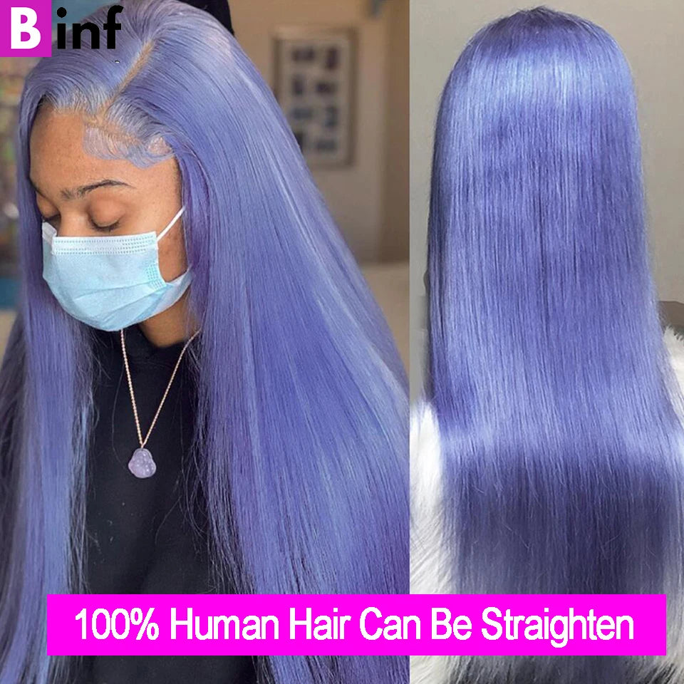 Light Purple  Body Wave  Brazilian Human Remy Hair Weave  Bundles With Closure