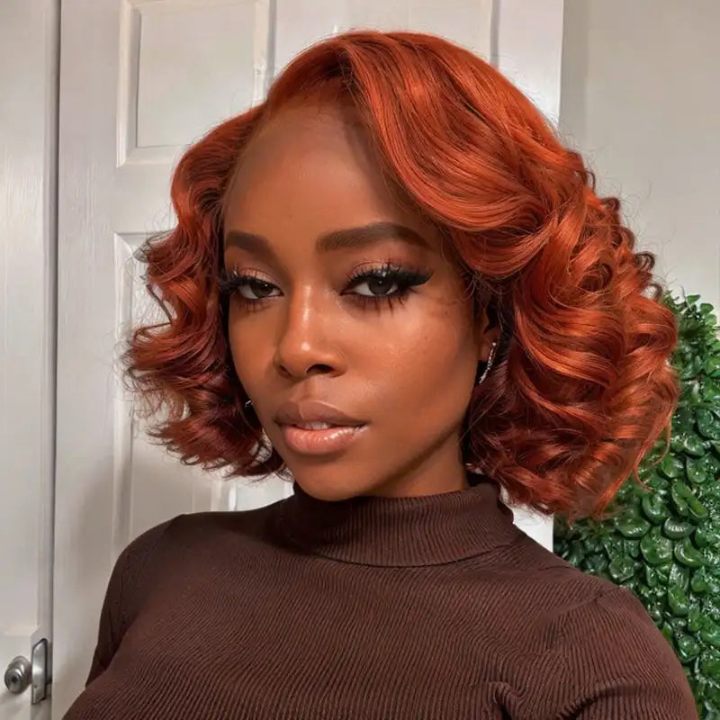 Lace Front Body Wave Bob Brazilian Remy Human Hair  Wig