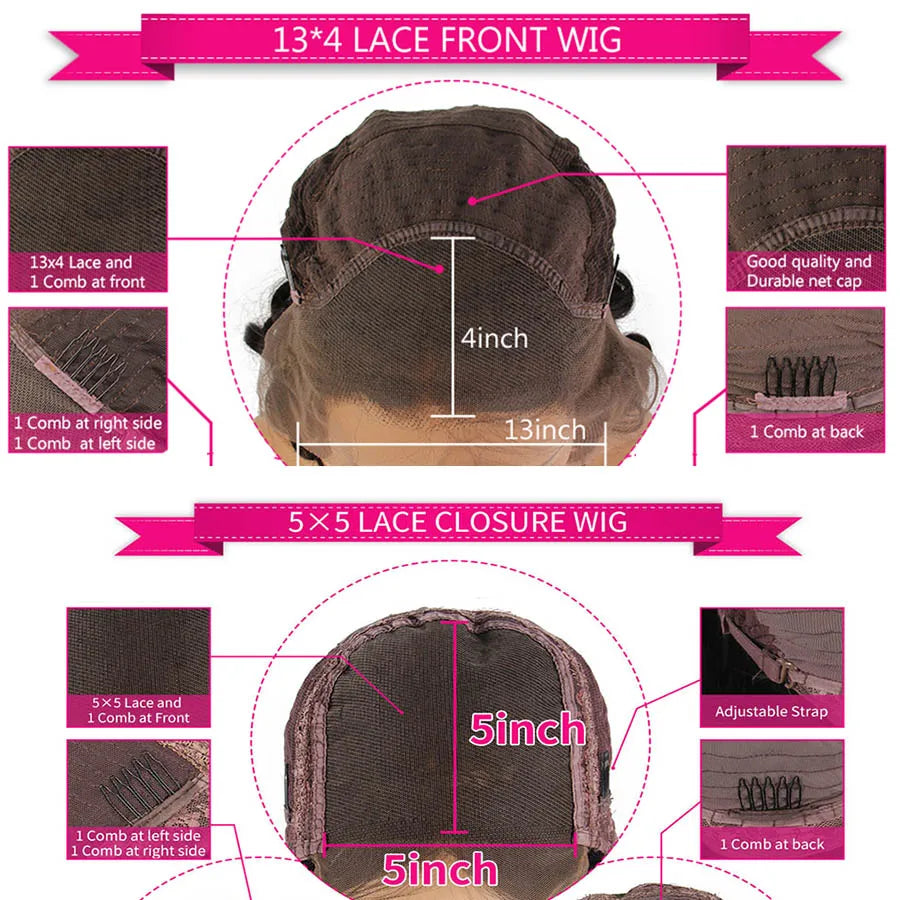 Lace Front Highlight Brazilian Human With Baby Hair Wig