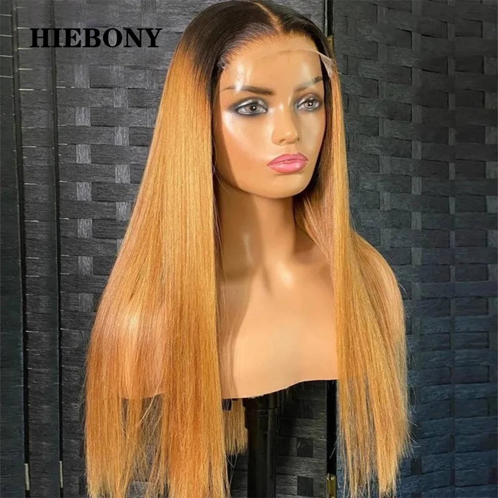 Glueless Lace Front Ombre Blonde Pre-Plucked Baby Hair  Wigs