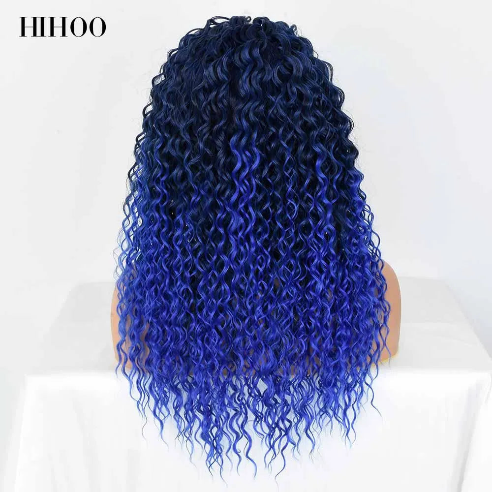 Synthetic Heat Resistant Ombre Curly Wigs