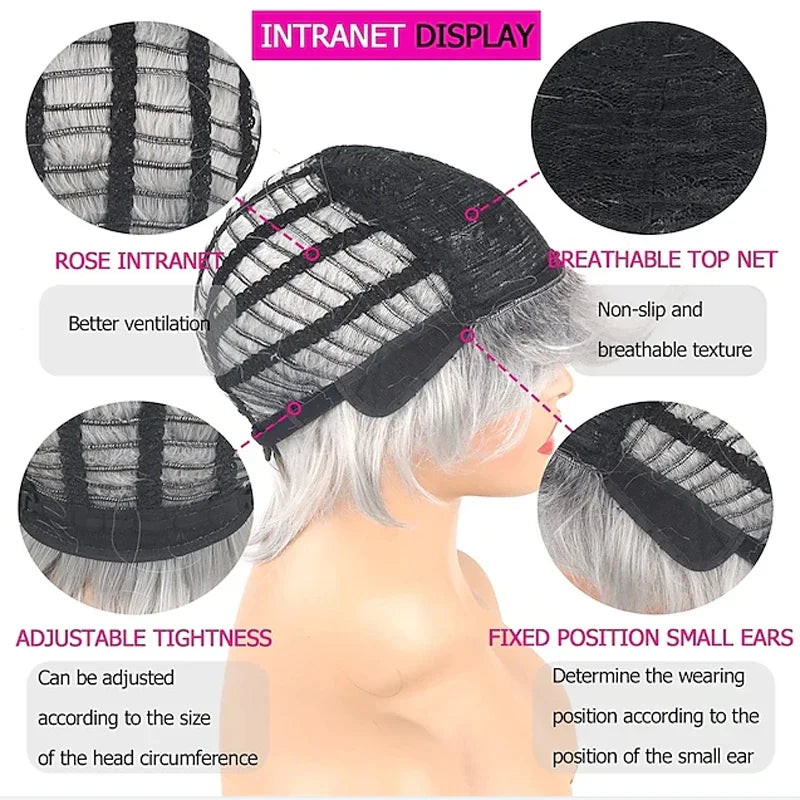 Synthetic Heat Resistant Fluffy Layered with Bangs Wigs