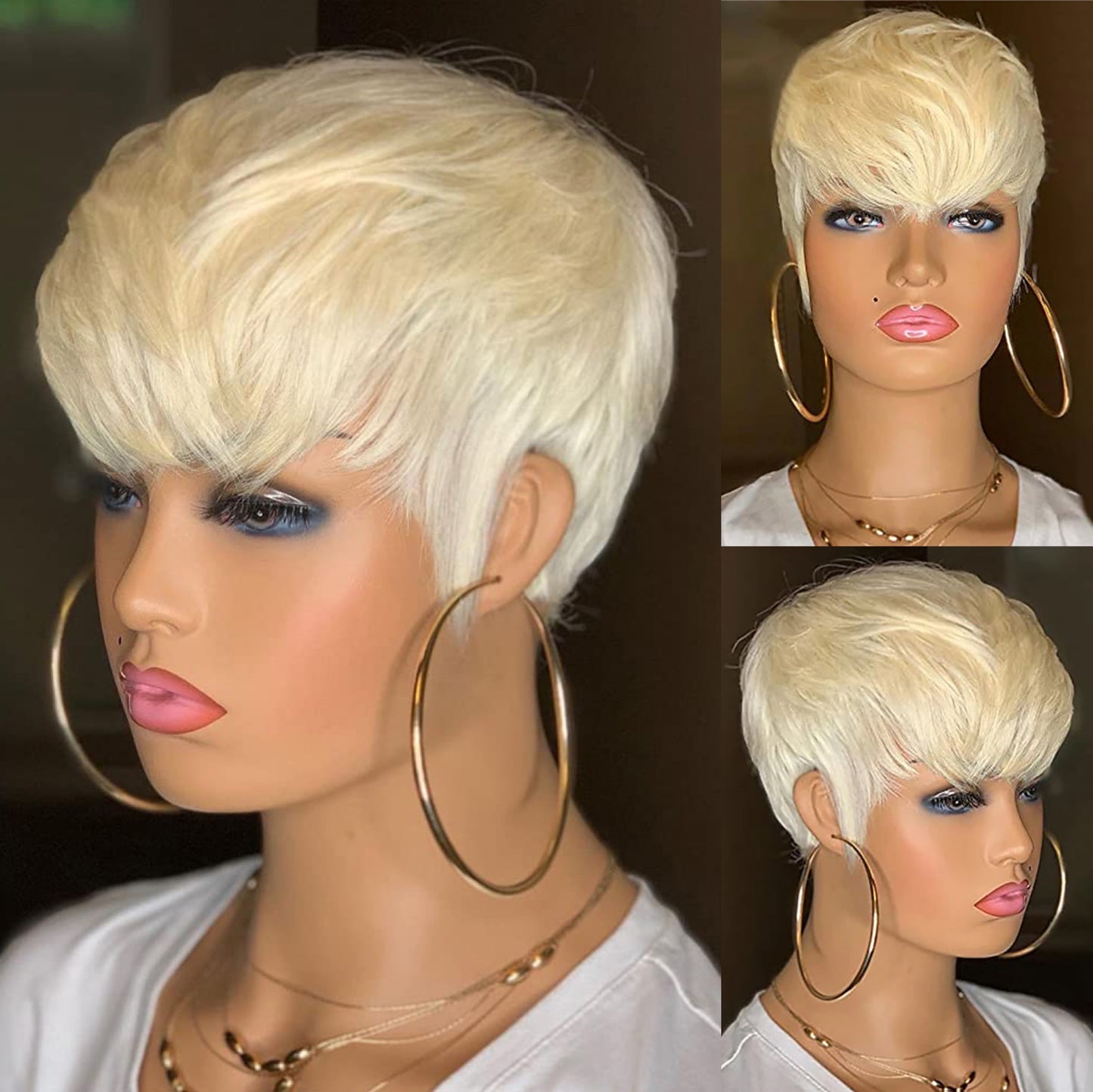 Synthetic Pixie Cut Bob Wig