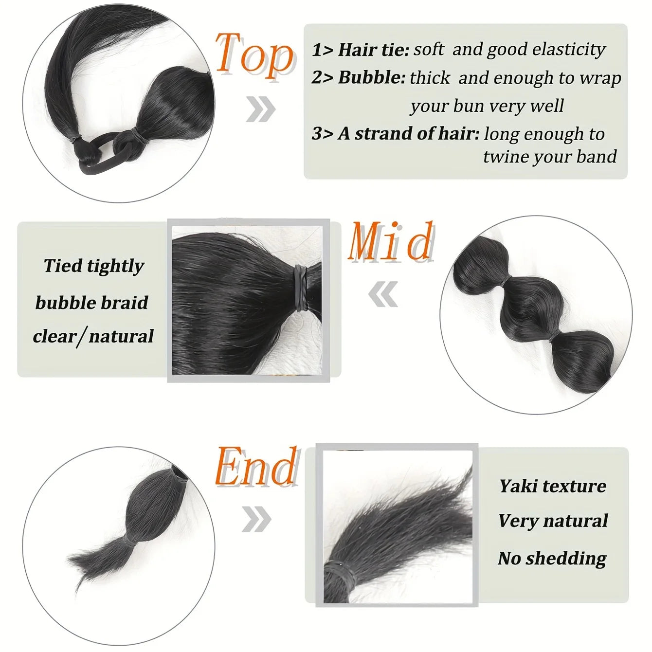 Synthetic Fluffy Ponytail Hair Extensions