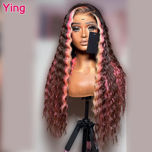 Lace Front Deep Wave Neapolitan Colored PrePlucked With Baby Hair Wig