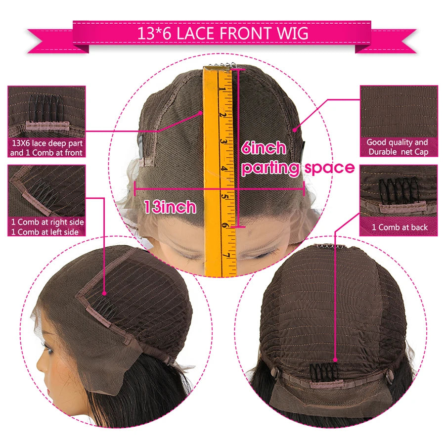 Lace Front Highlight Brazilian Human With Baby Hair Wig