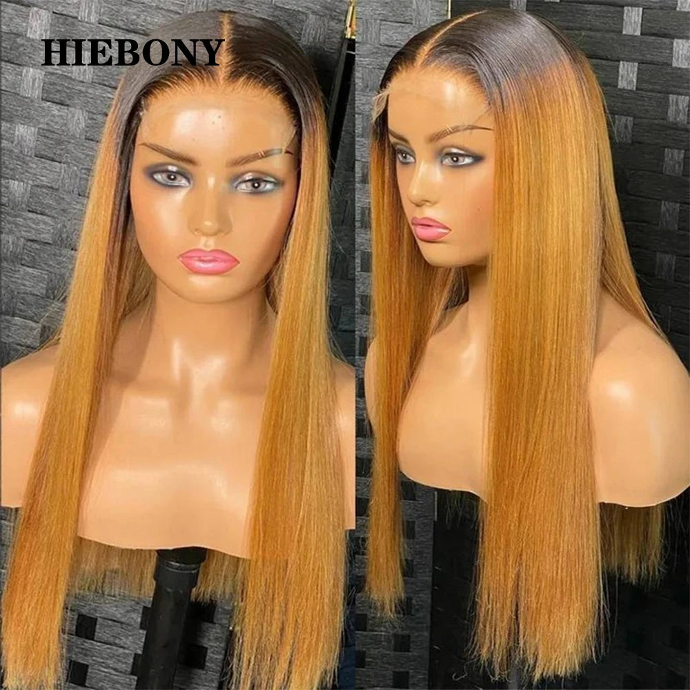 Glueless Lace Front Ombre Blonde Pre-Plucked Baby Hair  Wigs