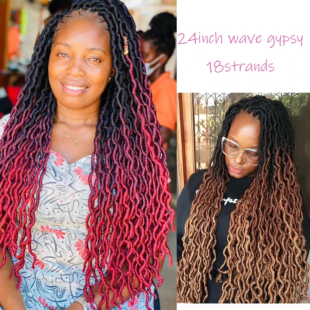 Crochet Curly Wavy Twist Locs Synthetic Hair