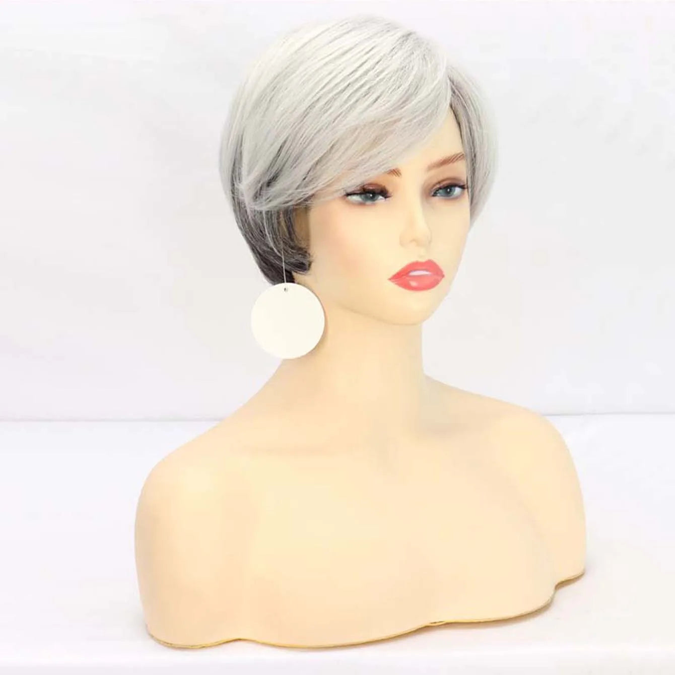 Synthetic Short Pixie Cut with Bangs Wigs