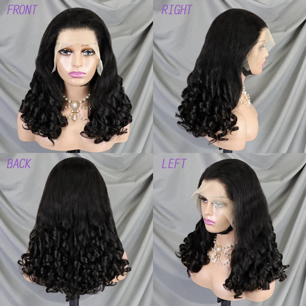 Lace Front Loose Wave Brazilian Remy Human Hair Wig