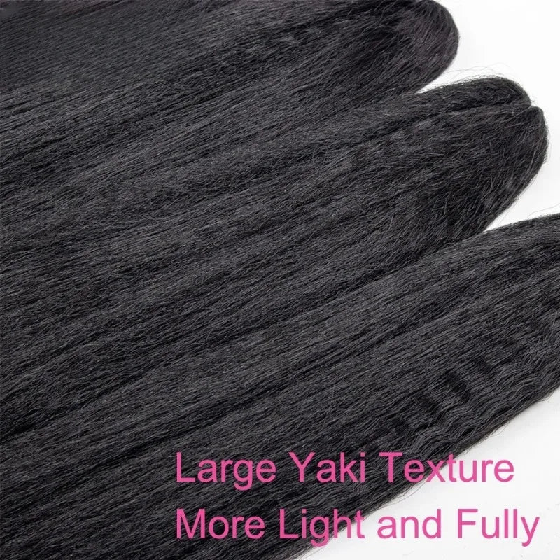 Pre-Stretched Synthetic YAKI Texture Hair Extensions(Bulk)