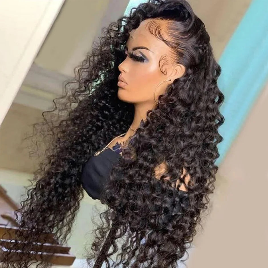 Synthetic High-Temperature Lace Front Pre-plucked Kinky Curly Baby Hair Wig