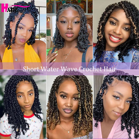 Crochet Synthetic Passion Twist Water Wave Hair