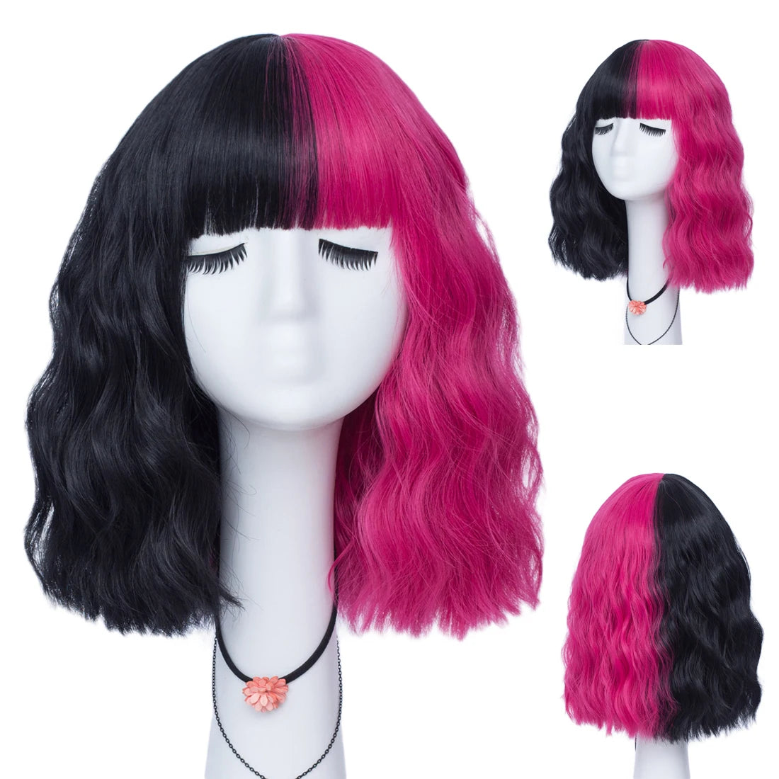 Synthetic High Resistant Two Tone Color Wigs