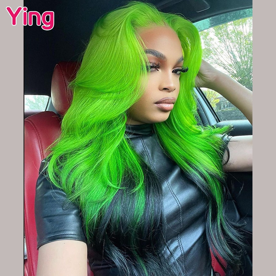 Lace Front Emerald Green Body Wave Brazilian Remy Human Wig