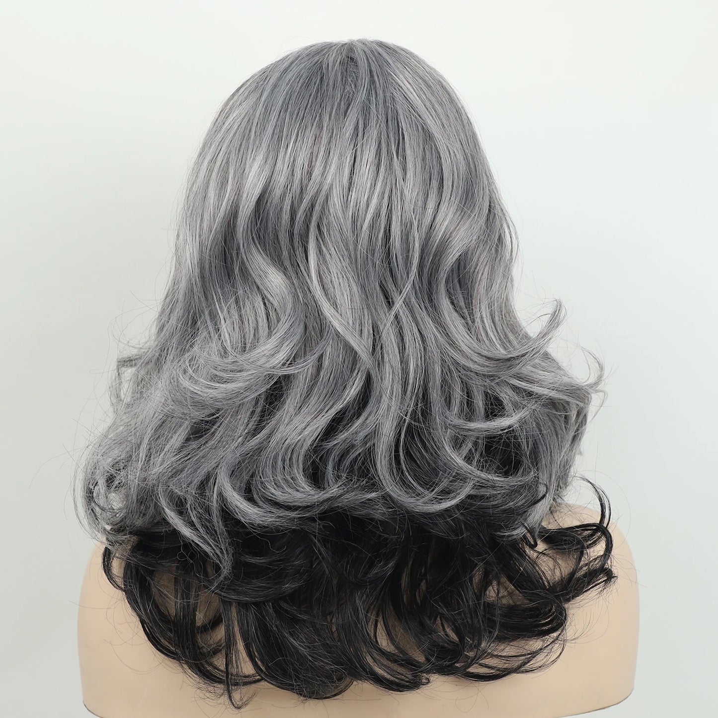 Synthetic Loose Wave Gray Curly Hair Wigs