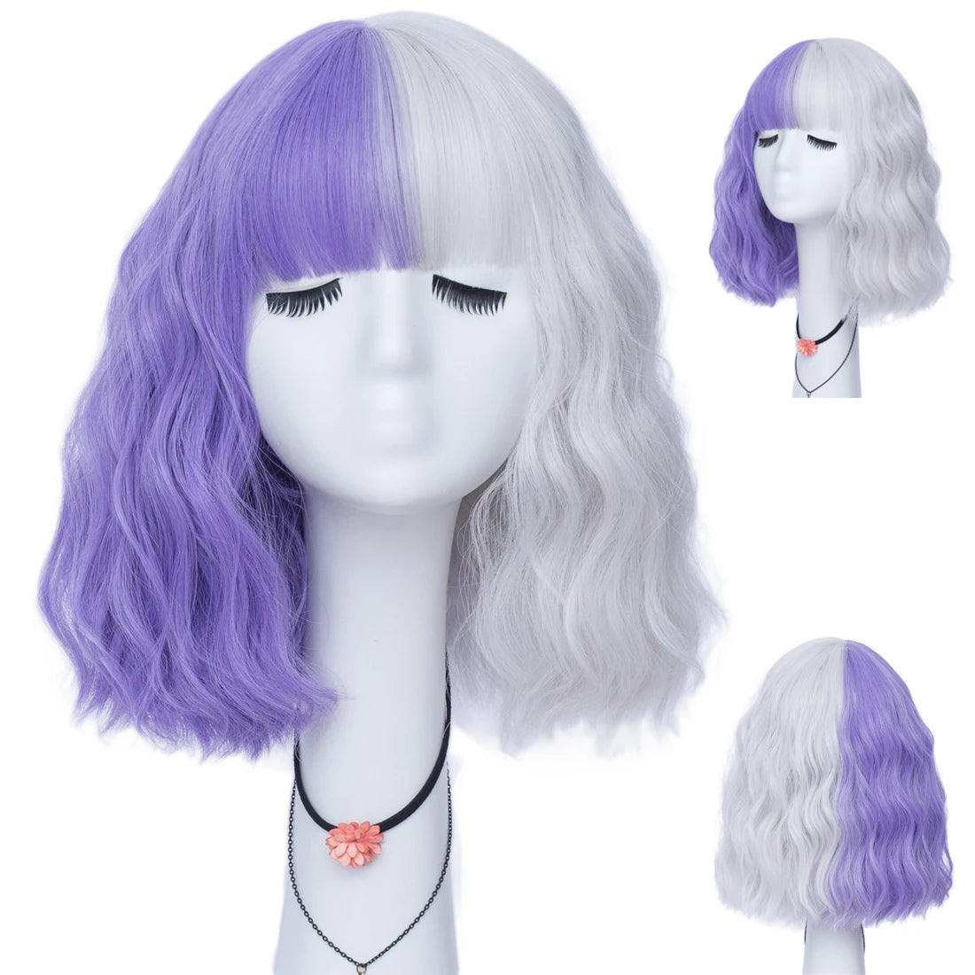 Synthetic High Resistant Two Tone Color Wigs