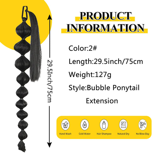 Synthetic Bubble Ponytail Extension