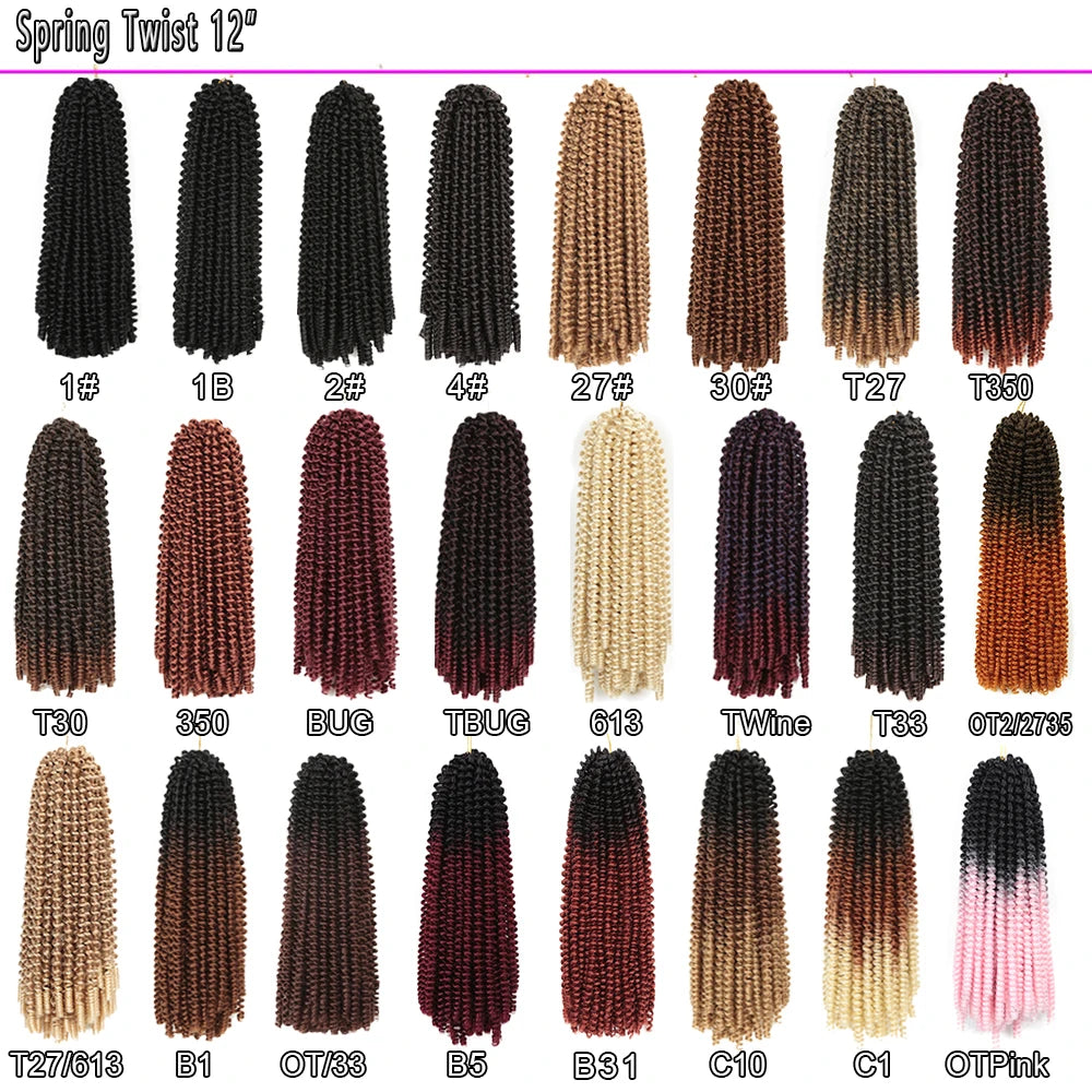 Crochet Hair Extensions Synthetic Spring Twist Hair