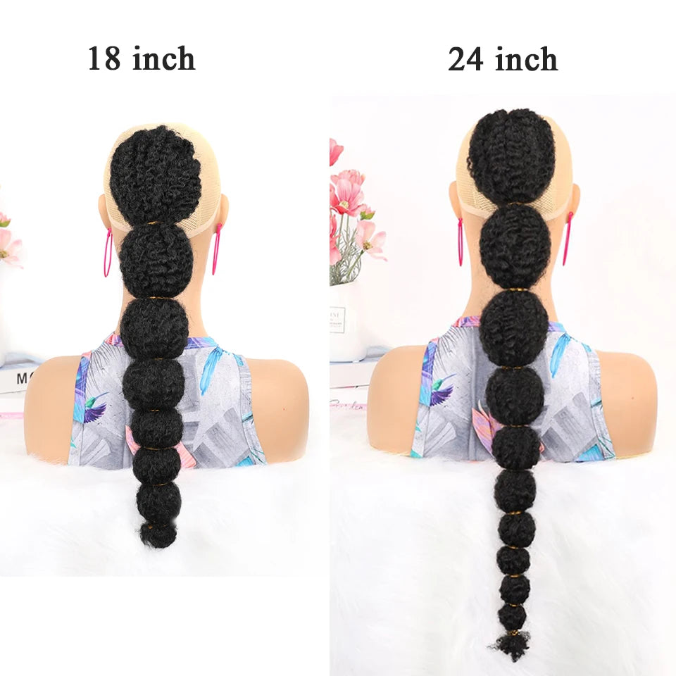 Synthetic Bubble Drawstring Ponytail