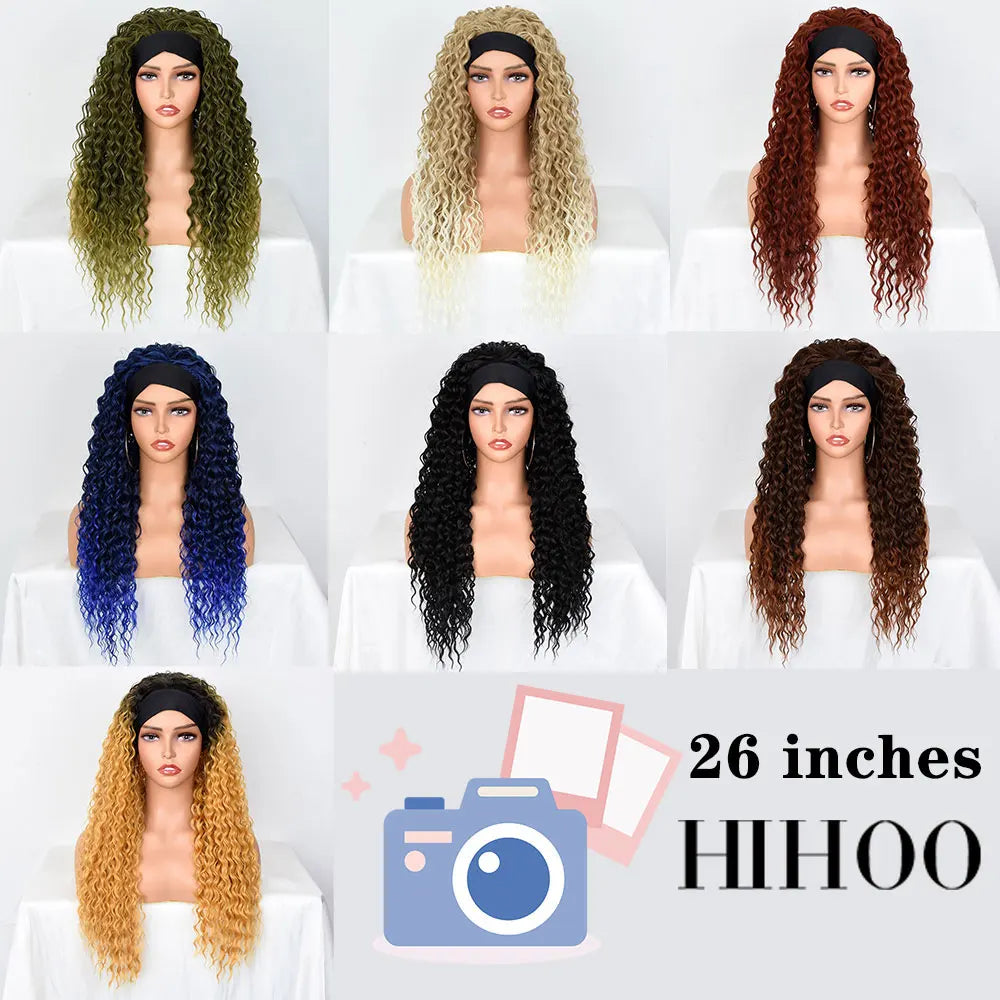 Synthetic Heat Resistant Ombre Curly Wigs