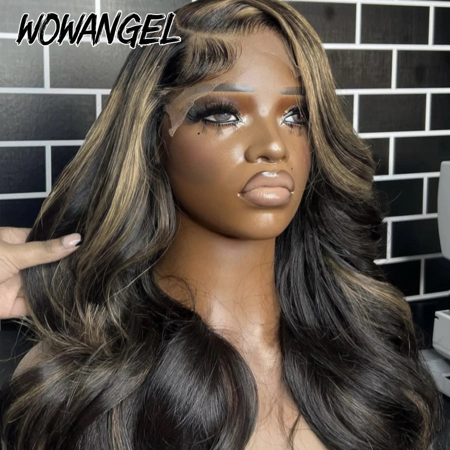 Lace Front Pre-Plucked  Highlight Body Wave  Human Hair Wigs