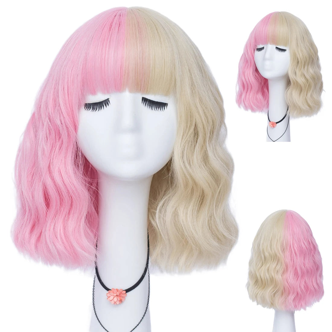 Synthetic High Resistant Two Tone Color Wigs