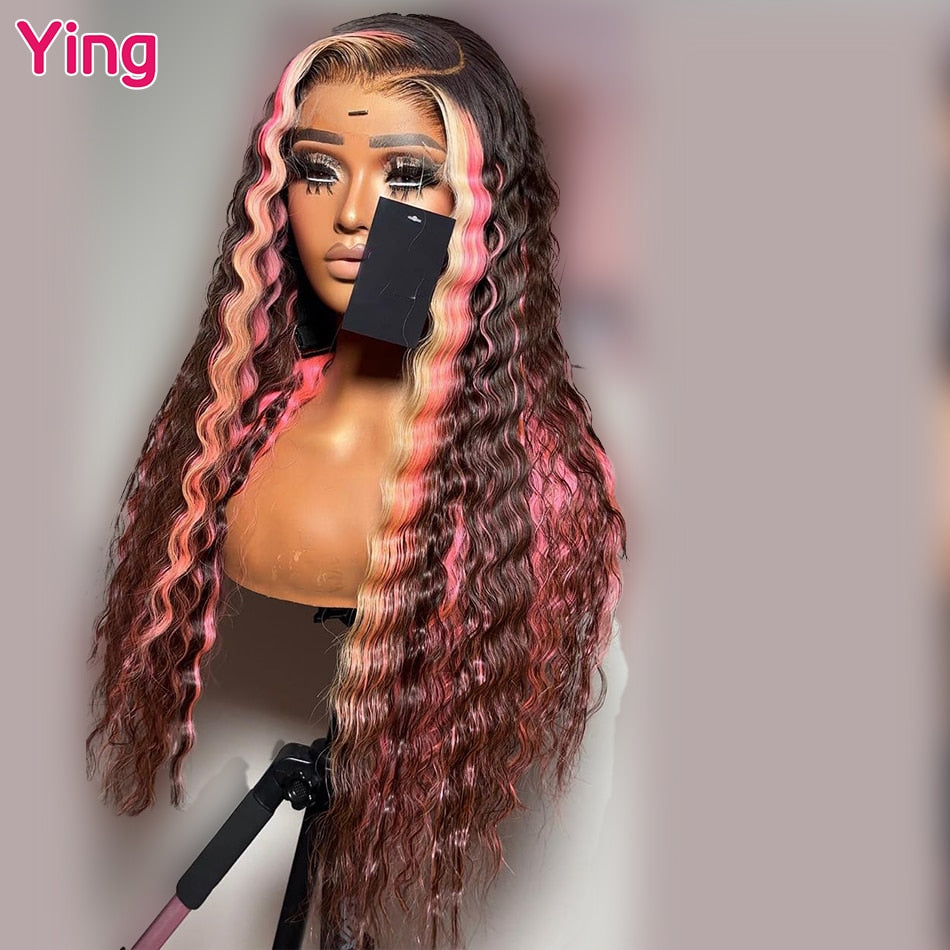 Lace Front Deep Wave Neapolitan Colored PrePlucked With Baby Hair Wig