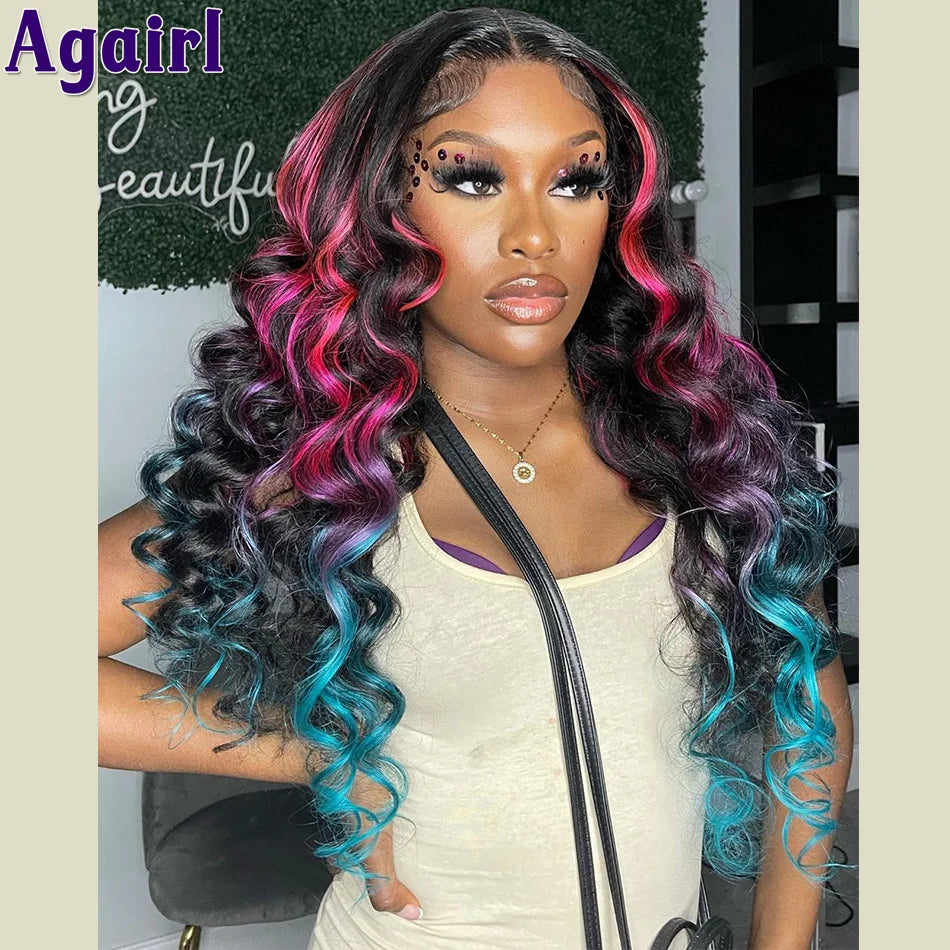 Lace Front Loose Wave Human Hair Transparent Pre-Plucked  Wigs